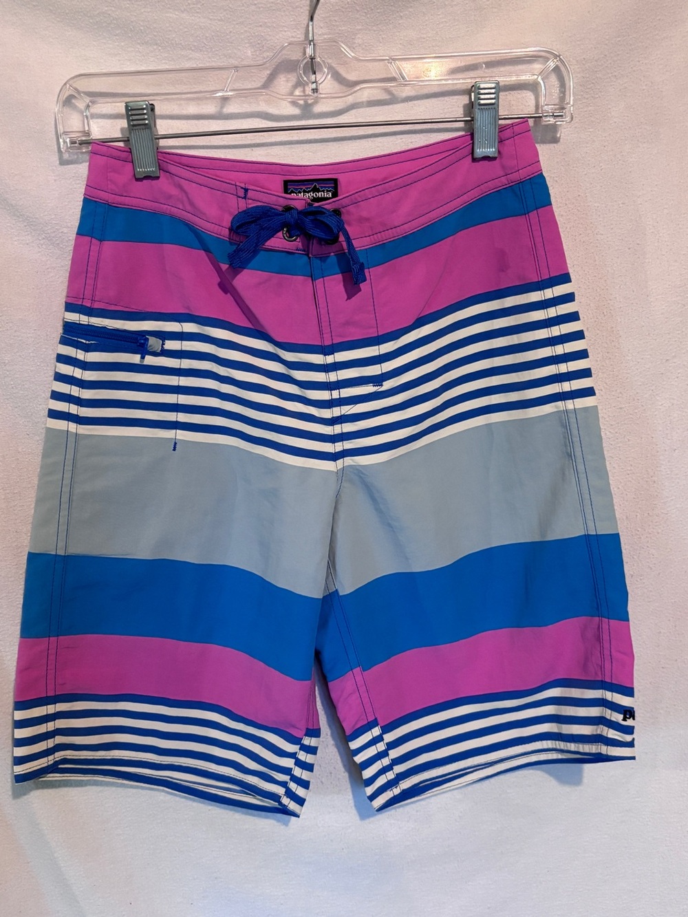 Patagonia Boy’s Purple & Blue Stripe Boardshorts
